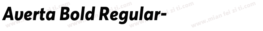 Averta Bold Regular字体转换